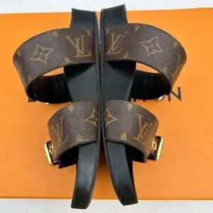 Louis Vuitton | Shoes | Louis Vuitton Black And Brown Flat  display picture 2